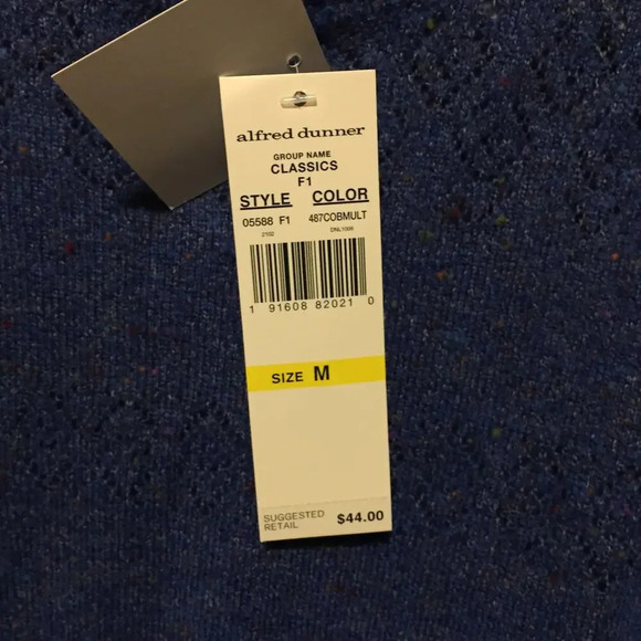 Alfred Dunner Blue Women's sweater Med NWT - Picture 4 of 5